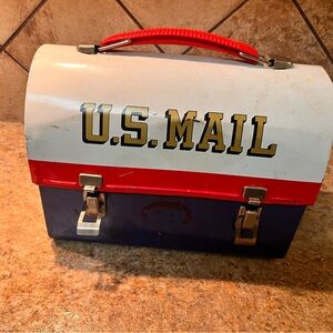 Retro U.S. Mail Lunchbox - Red, White, and Blue